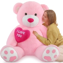 Oso De Peluche Gigante Beniny 52 Cm Con Corazón - Venta Internacional.