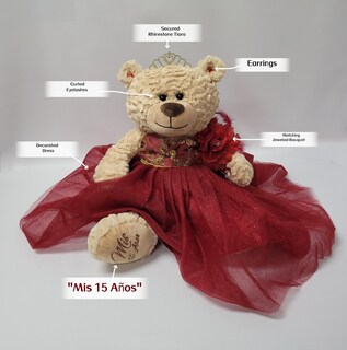 Foto 4 | Foto 4 | Oso De Peluche Para Quinceañera Colecciones De Kinnex Desde 1997 20 Cm - Venta Internacional.