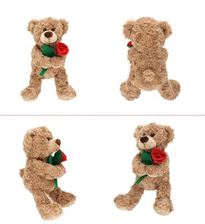 Foto 4 | Foto 4 | Muñeco De Peluche Bakalizoo De Peluche De 12 Pulgadas Con Rosa Para San Valentín - Venta Internacional.