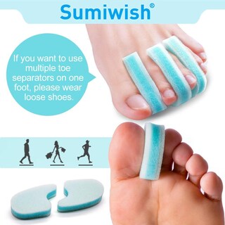 Foto 6 | Foto 6 | Separadores De Dedos Sumiwish Foam Paquete De 20 Unidades Reducen La Fricción Color Azul - Venta Internacional.