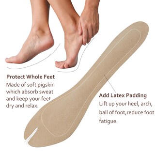 Foto 2 | Foto 2 | Plantillas Tipo Chanclas De Piel De Cerdo (2 Pares)  Antideslizantes  Con Soporte Para El Arco - Venta Internacional.