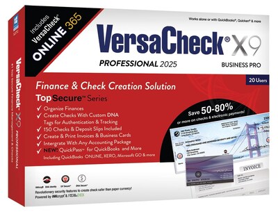 Foto 1 | Foto 1 | Paquete De Software Versacheck X9 Professional 2025 Para 20 Usuarios - Venta Internacional.