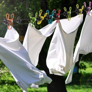 Foto 7 | Foto 7 | Tendedero Portátil Para Acampar Dagongren Paquete De 2 Con 12 Pinzas - Venta Internacional.