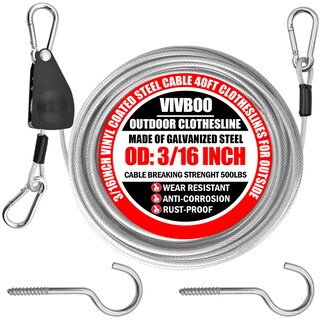 Foto 1 | Foto 1 | Clothes Line Vivboo 12 M Revestimiento De Pvc Para Exteriores Muy Resistente - Venta Internacional.