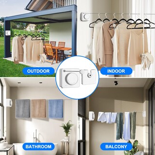 Foto 5 | Foto 5 | Tendedero Retráctil Siwukeh De 4 8 M Para Interiores Y Exteriores Con 12 Clips - Venta Internacional.