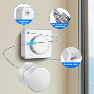 Foto 7 | Foto 7 | Tendedero Retráctil Siwukeh De 4 8 M Para Interiores Y Exteriores Con 12 Clips - Venta Internacional.