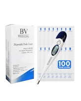 Termómetro Digital Bv Medical De Punta Rígida Con 100 Fundas Para Sondas - Venta Internacional.