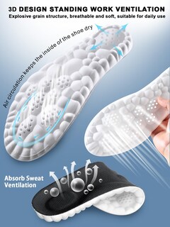 Foto 3 | Foto 3 | Soporte De Arco Insoles Marrdo 4d Cloud De Espuma Viscoelástica Negro Xl - Venta Internacional.