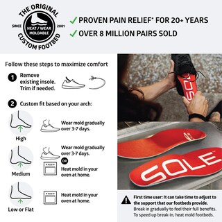 Foto 6 | Foto 6 | Plantillas Sole Active Medium Orthotic Arch Que Apoyan La Fascitis Plantar - Venta Internacional.