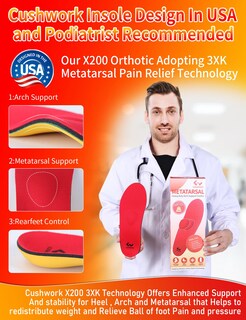 Foto 5 | Foto 5 | Plantillas De Metatarsalgia Cushwork X200 Para El Dolor En La Bola Del Pie - Venta Internacional.