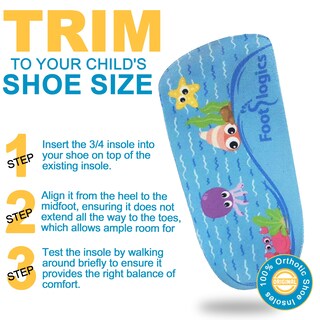 Foto 6 | Foto 6 | Plantillas Ortopédicas Para Zapatos Footlogics Kids Arch Support  Azules - Venta Internacional.