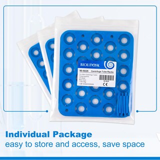 Foto 6 | Foto 6 | Estante Para Tubos De Centrífuga Cryoking De 25 Pocillos Para Frascos De 50 Ml 5 Unidades Color Azul - Venta Internacional.