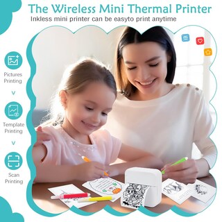 Foto 6 | Foto 6 | Impresora De Pegatinas Mxiixm Mini Portátil Para Iphone Con 13 Rollos - Venta Internacional.