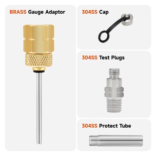 Foto 2 | Foto 2 | Adaptador De Manómetro Roastove Brass 1/4 Npt Hembra Con Funda De Acero Inoxidable - Venta Internacional.