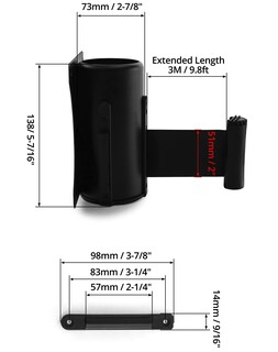 Foto 6 | Foto 6 | Cinturón Retráctil Qwork Montado En La Pared  Paquete De 2 Con Cinturón De 3 M - Venta Internacional.
