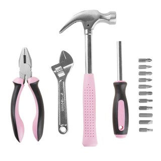 Foto 4 | Foto 4 | Juego De Herramientas Stalwart De 15 Piezas Para El Hogar Con Funda De Transporte Color Rosa - Venta Internacional.