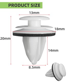 Foto 2 | Foto 2 | Juego De 50 Clips De Retención Para Paneles De Molduras De Puerta Racoona  Color Blanco - Venta Internacional.