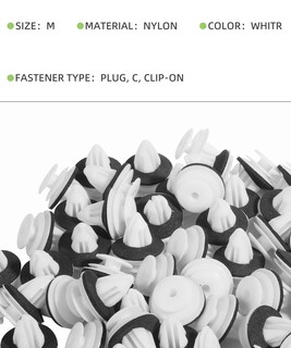 Foto 5 | Foto 5 | Juego De 50 Clips De Retención Para Paneles De Molduras De Puerta Racoona  Color Blanco - Venta Internacional.