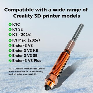 Foto 3 | Foto 3 | Kit De Boquillas Para Impresora 3d Creality K1c De Carburo De Silicio De 0 4 Mm - Venta Internacional.