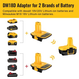 Foto 2 | Foto 2 | Adaptador De Batería Dm18d Para Dewalt 18v Tools X2 - Venta Internacional.