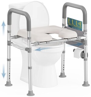 Foto 1 | Foto 1 | Asiento De Inodoro Elevado Homland De 400 Kg Con Asas Ajustables Color Gris - Venta Internacional.