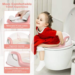 Foto 2 | Foto 2 | Asiento Para Ir Al Baño Maliton Con Taburetes Para Niños Pequeños Color Rosa - Venta Internacional.