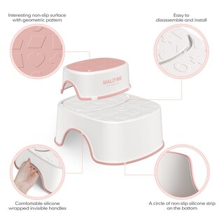 Foto 5 | Foto 5 | Asiento Para Ir Al Baño Maliton Con Taburetes Para Niños Pequeños Color Rosa - Venta Internacional.