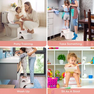 Foto 6 | Foto 6 | Asiento Para Ir Al Baño Maliton Con Taburetes Para Niños Pequeños Color Rosa - Venta Internacional.