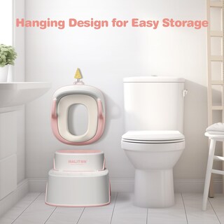 Foto 7 | Foto 7 | Asiento Para Ir Al Baño Maliton Con Taburetes Para Niños Pequeños Color Rosa - Venta Internacional.