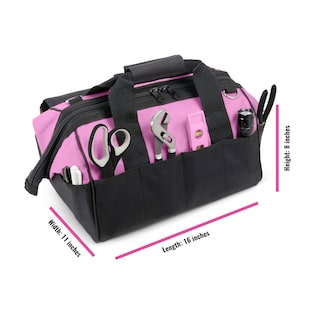 Foto 2 | Foto 2 | Bolsa Para Herramientas Pink Power De 16 Pulgadas Con 22 Bolsillos De Almacenamiento - Venta Internacional.