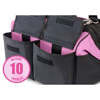 Foto 3 | Foto 3 | Bolsa Para Herramientas Pink Power De 16 Pulgadas Con 22 Bolsillos De Almacenamiento - Venta Internacional.