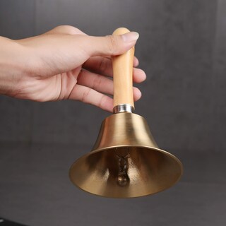Foto 7 | Foto 7 | Timbre Hand Call Super Loud De Latón Macizo Con Mango De Madera - Venta Internacional.