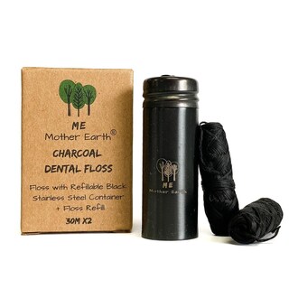 Foto 1 | Foto 1 | Hilo Dental  Vegano  Biodegradable  Carbón De Bambú  30 M  2 Unidades  Con Recipiente - Venta Internacional.