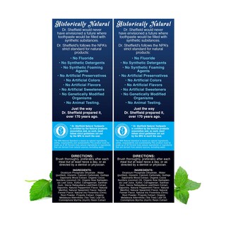 Foto 2 | Foto 2 | Pasta De Dientes Con Certificación Dr. Sheffield's De Menta Natural Paquete De 2 - Venta Internacional.