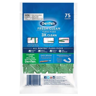 Foto 4 | Foto 4 | Palillos De Hilo Dental Dentek Fresh Clean Extra Tight Dientes 75x4 - Venta Internacional.