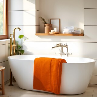 Foto 2 | Foto 2 | Juego De Toallas De Baño Cozyart Orange 6 Piezas 100% Algodón Turco - Venta Internacional.