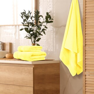 Foto 2 | Foto 2 | Juego De Toallas Belizzi Home Ultra Soft Paquete De 3 Algodón Color Amarillo Lima - Venta Internacional.