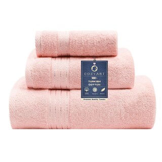 Foto 1 | Foto 1 | Juego De Toallas Cozyart Color Rosa 100% Algodón Turco 650 G/m² 3 Piezas - Venta Internacional.