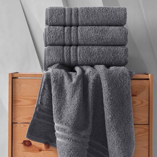 Foto 5 | Foto 5 | Juego De Toallas De Baño Hammam Color Gris 100% Algodón 4 Piezas - Venta Internacional.