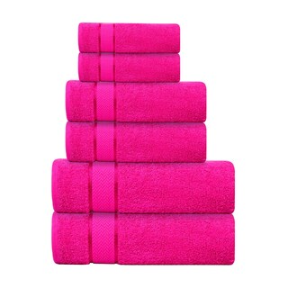 Foto 1 | Foto 1 | Juego De Toallas De Baño Craftberry 100% Algodón 6 Piezas Color Rosa Intenso - Venta Internacional.