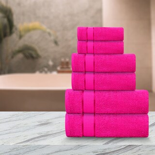 Foto 3 | Foto 3 | Juego De Toallas De Baño Craftberry 100% Algodón 6 Piezas Color Rosa Intenso - Venta Internacional.