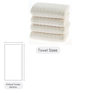 Foto 2 | Foto 2 | Juego De Toallas De Baño Bagno Milano Algodón Turco 4 Toallas De Mano Color Crema - Venta Internacional.