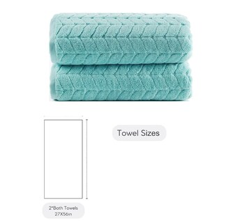 Foto 2 | Foto 2 | Juego De Toallas De Baño Bagno Milano Algodón Turco Verde Aguamarina 2 Piezas - Venta Internacional.