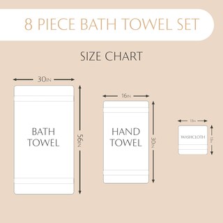 Foto 4 | Foto 4 | Juego De Toallas De Baño Maura Algodón Turco Blanco 8 Piezas - Venta Internacional.