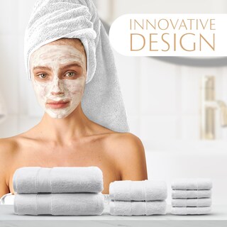Foto 5 | Foto 5 | Juego De Toallas De Baño Maura Algodón Turco Blanco 8 Piezas - Venta Internacional.