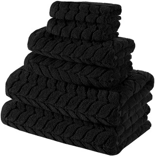 Foto 1 | Foto 1 | Juego De Toallas De Baño Bagno Milano De Algodón Turco 6 Piezas Negro - Venta Internacional.