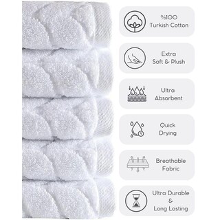 Foto 4 | Foto 4 | Juego De Toallas De Baño Bagno Milano De Algodón Turco 6 Piezas Color Verde Real - Venta Internacional.