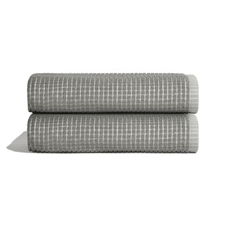 Foto 1 | Foto 1 | Juego De Toallas De Baño Onsen Terry Cotton Waffle Paquete De 2 (gris Niebla) - Venta Internacional.