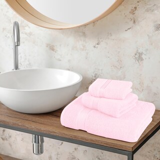 Foto 3 | Foto 3 | Juego De Toallas Belizzi Home Ultra Soft Paquete De 3 Algodón Rosa - Venta Internacional.