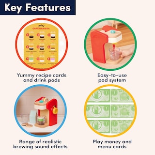 Foto 3 | Foto 3 | Set De Juego Battat Education Toy Barista De Madera Con Sonido Durante Más De 2 Años - Venta Internacional.